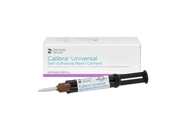 Calibra Universal (Opaque) / Калибра Юниверсал - цемент двойного отверждения, для постоянной фиксации (2*4.5г + 20насадок), Dentsply / Германия